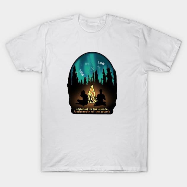 Listening to Silence T-Shirt by Nerdpins